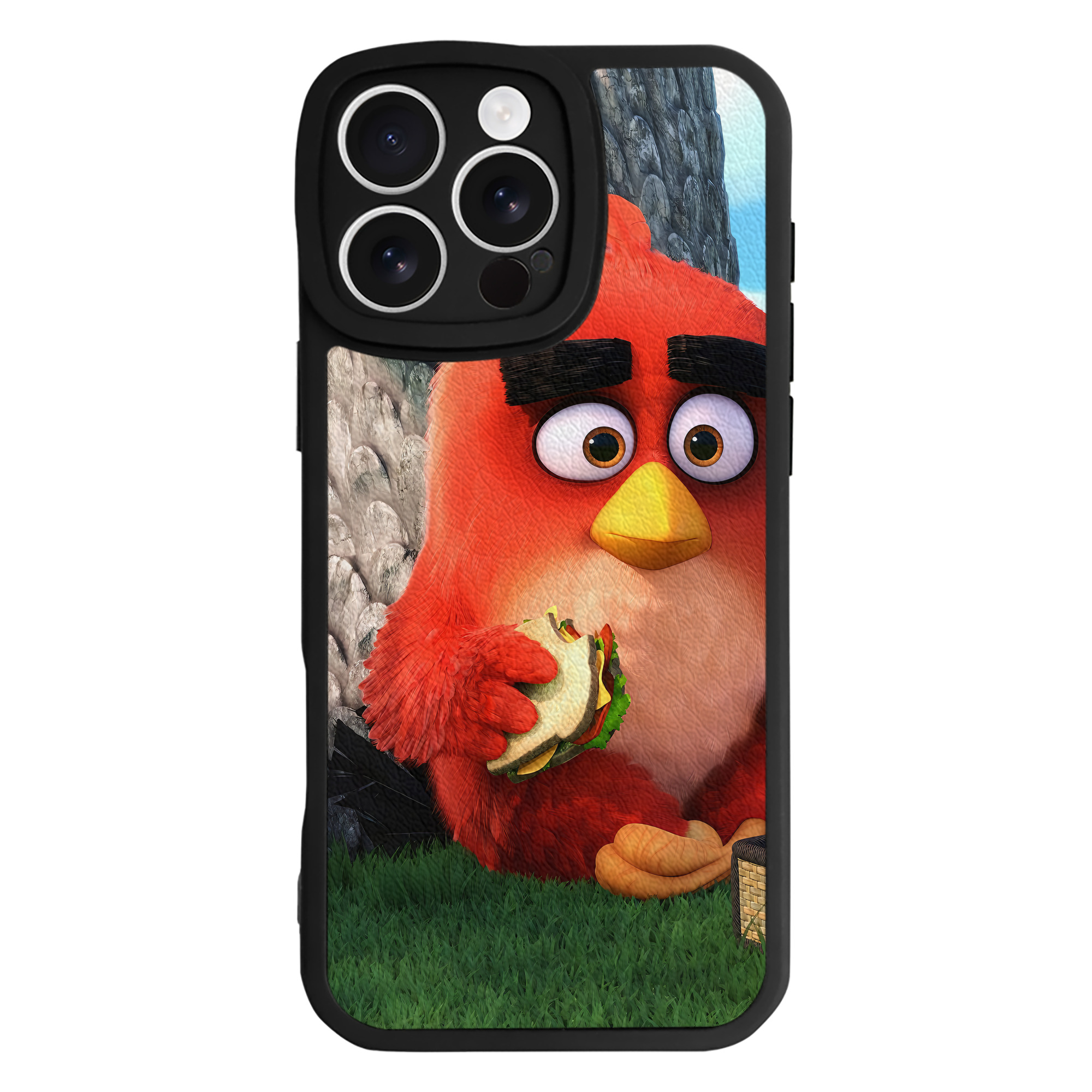 （画像用） Angry Birds アングリーバード 【iPhone 16シリーズ対応】シリコンスマホケース（レザー調） 材質：シリコン